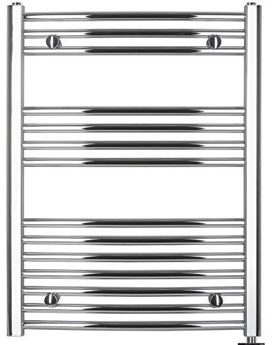 anapont elektrischer Badheizkörper - chrom gebogen - mit AN/AUS - Schalter - Handtuchheizkörper - Badheizung elektrisch - Handtuchheizung - Made in Germany 775h x 500b von anapont