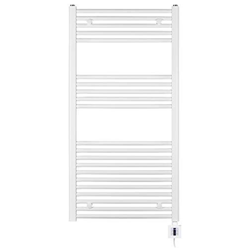 anapont elektrischer Badheizkörper - gerade - weiß - Timer-Funktion - Handtuchheizkörper - Badheizung elektrisch - Handtuchheizung - Made in Germany (1175h x 750b) von anapont