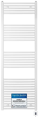 anapont elektrischer Badheizkörper - weiß - Timer-Funktion - Handtuchheizkörper - Badheizung elektrisch - Handtuchheizung - Made in Germany von anapont