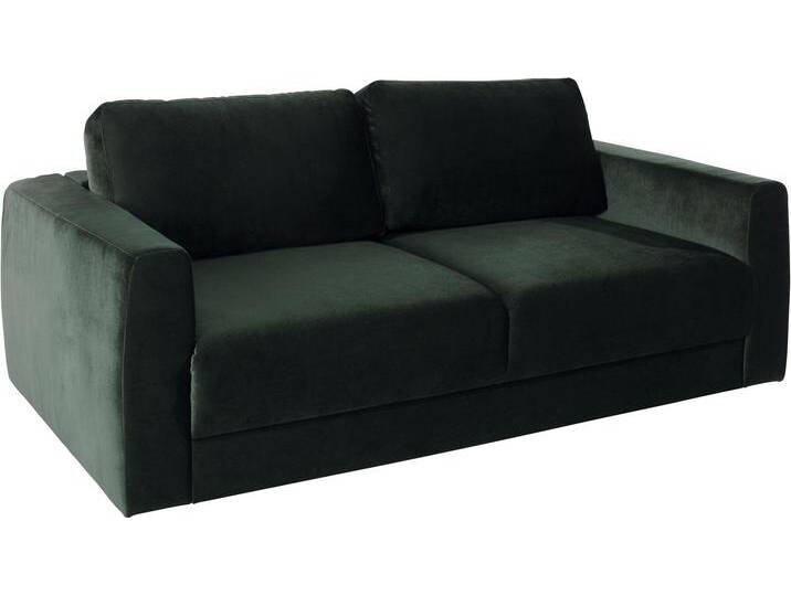 2-Sitzer ANDAS Hobro , grün, B:186cm H:80cm T:102cm, Luxus-Microfaser Lederoptik (100% Polyester), Struktur grob (100% Polyester), Samtoptik (100% Polyester), Sofas, in 3 Bezugsqualitäten in vielen Farben, Design by Morten Georgsen von andas