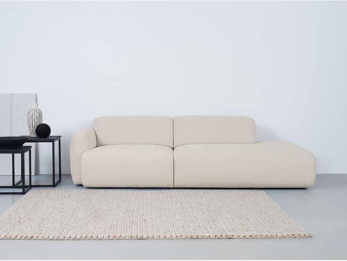 2-Sitzer ANDAS Myrland , beige (cream), B:220cm H:72cm T:99cm, 100% PES, Sofas, Breite 220 cm, Chenille, Easy Clean Stoff, mit Kaltschaum von andas
