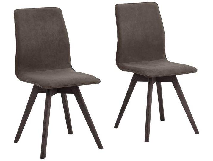4-Fußstuhl ANDAS Rania , braun (braun, wenge), B:45cm H:91cm T:55cm, Massivholz, Sperrholz, Polyester, Stühle, mit Massivholzbeinen von andas