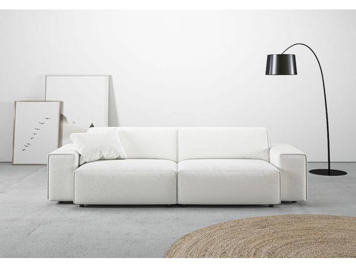 Big-Sofa ANDAS Glimminge auch in Breitcord, Feincord + Easy care-Bezug , weiß, B:254cm H:71cm T:101cm, 100% Polyester, Sofas, besondere Kedernähte Zierkissen Big-Sofa ANDAS Glimminge auch in Breitcord, Feincord + Easy care-Bezug , weiß, B:254cm H:71cm T:101cm, 100% Polyester, Sofas, besondere Kedernähte Zierkissen von andas