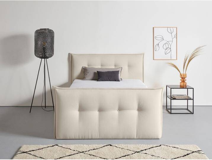 Boxbett ANDAS Kederleicht , beige, B:175cm L:226cm, Komplettbetten, Boxspringbett, inklusive Fußteil, Bettkasten & Topper, in 4 Breiten und 2 Härtegraden Boxbett ANDAS Kederleicht , beige, B:175cm L:226cm, Komplettbetten, Boxspringbett, inklusive Fußteil, Bettkasten & Topper, in 4 Breiten und 2 Härtegraden von andas