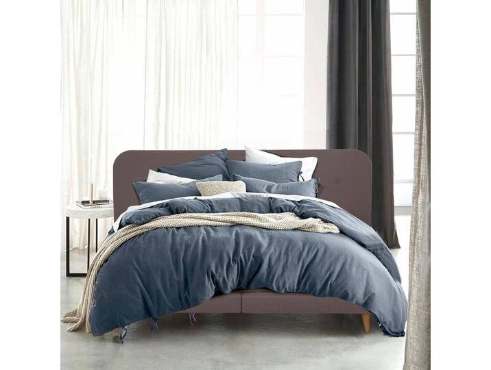 Boxspringbett ANDAS Premium , braun (schlamm), Struktur fein, Liegefläche B/L: 140cm x 200cm, H2, Taschen-Federkernmatratze, Strukturstoff-Bezug (100% Polyester), Komplettbetten, Boxspringbett, Steppung mit Knopfheftung, inkl. Topper von andas