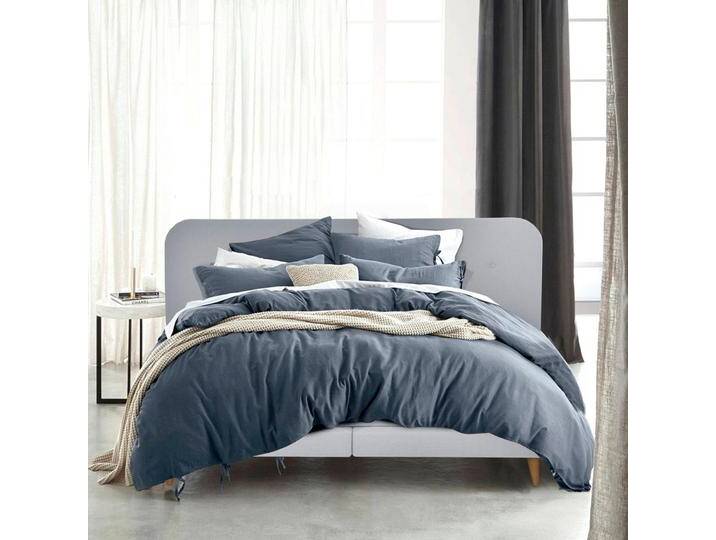 Boxspringbett ANDAS Premium , grau, Struktur fein, Liegefläche B/L: 140cm x 200cm, H2, Taschen-Federkernmatratze, Strukturstoff-Bezug (100% Polyester), Komplettbetten, Boxspringbett, Steppung mit Knopfheftung, inkl. Topper von andas