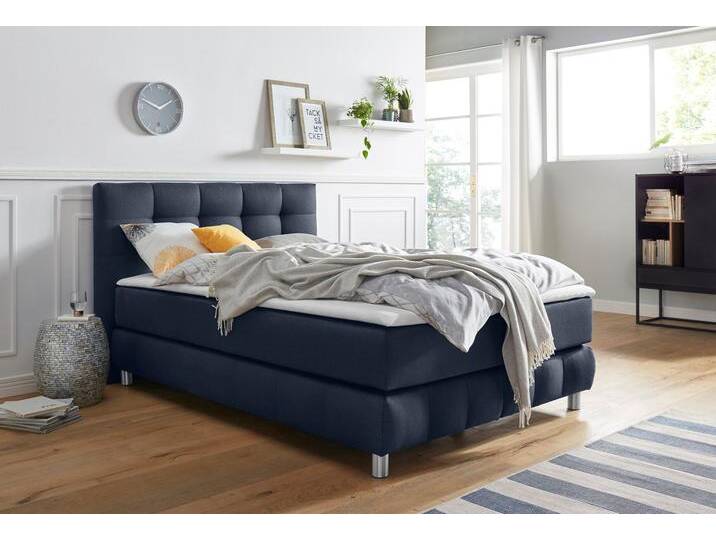 Boxspringbett ANDAS Salo XXL , blau, B:154cm L:231cm, Komplettbetten, Boxspringbett, in Samtoptik oder Struktur, 6 Breiten in Überlänge 220cm, 4 Härtegrade Boxspringbett ANDAS Salo XXL , blau, B:154cm L:231cm, Komplettbetten, Boxspringbett, in Samtoptik oder Struktur, 6 Breiten in Überlänge 220cm, 4 Härtegrade von andas