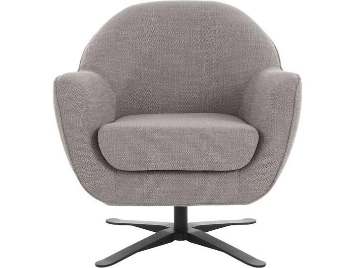 Drehsessel, Polyester, Taupe Grau, 83×85×80 cm, Drehfunktion, Modern, andas von andas