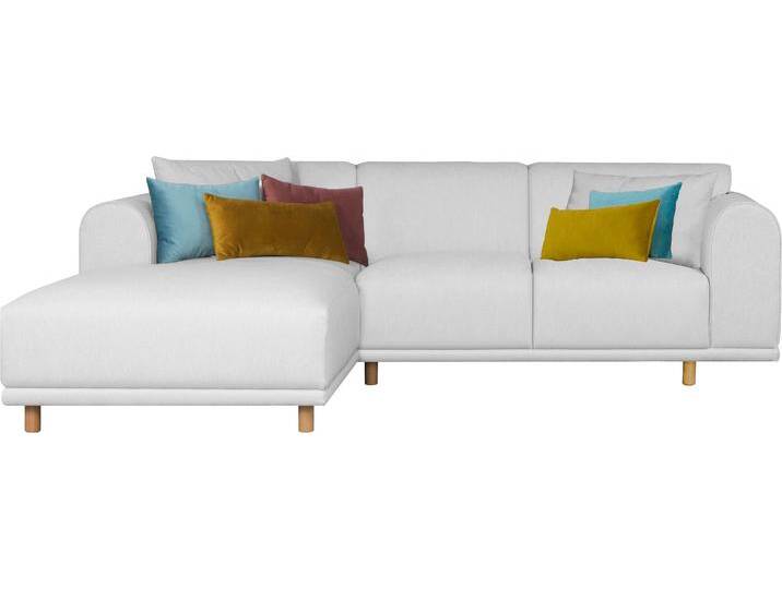 Ecksofa ANDAS Maroon L-Form , beige (natur), B:285cm H:82cm T:191cm, Struktur (100% Polyester), Struktur grob ( 100% POLYPROPYLEN, Struktur fein ( 100% Polyester), Sofas, in skandinavischem Design, mit losen Kissen von andas