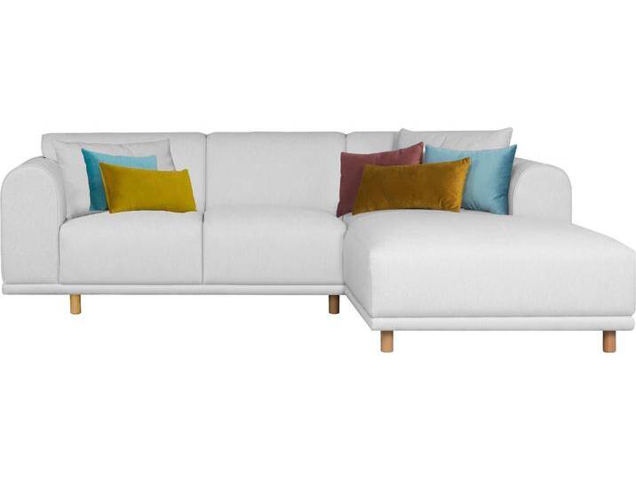 Ecksofa ANDAS Maroon L-Form , beige (natur), B:285cm H:82cm T:191cm, Struktur (100% Polyester), Struktur grob ( 100% POLYPROPYLEN, Struktur fein ( 100% Polyester), Sofas, in skandinavischem Design, mit losen Kissen von andas