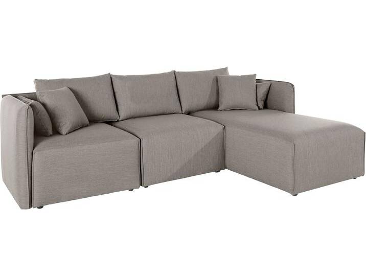 Ecksofa ANDAS Nöre L-Form , grau, B:262cm H:74cm T:172cm, Struktur (100% Polypropylene), Sofas, 3 Teile, in vielen Bezugsqualitäten und Farben. S. auch Nöre von andas