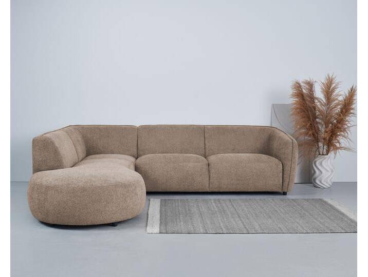Ecksofa ANDAS Ostrup , grau (taupe), B:273cm H:73cm T:250cm, 100% Polyester, Sofas, schlichtes modernes Design, in verschiedenen Farben von andas