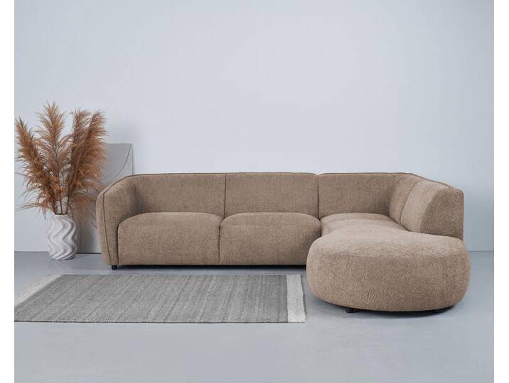 Ecksofa ANDAS Ostrup , grau (taupe), B:273cm H:73cm T:250cm, 100% Polyester, Sofas, schlichtes modernes Design, in verschiedenen Farben von andas