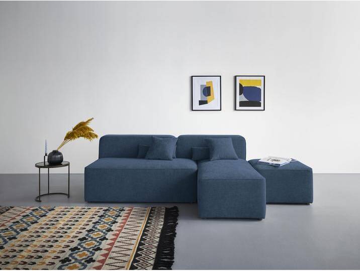Ecksofa ANDAS Sundstrup L-Form , blau, B:220cm H:76,5cm T:153cm, 100% Polyester, Sofas, Modulserie, individuelle Zusammenstellung Ecksofa ANDAS Sundstrup L-Form , blau, B:220cm H:76,5cm T:153cm, 100% Polyester, Sofas, Modulserie, individuelle Zusammenstellung von andas