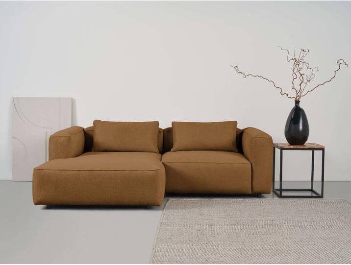 Ecksofa ANDAS Tvinnet , braun, B:228cm H:73cm T:166cm, 94% PES 6% NY, Sofas, Breite 228 cm, extra tiefe Sitzfläche, kubisches Sitzvergnügen von andas