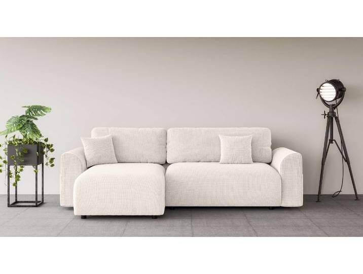 Ecksofa ANDAS VasbySuyal , beige (creme), B:235cm H:80cm T:138cm, 100% Polyester, Sofas, L-Form von andas
