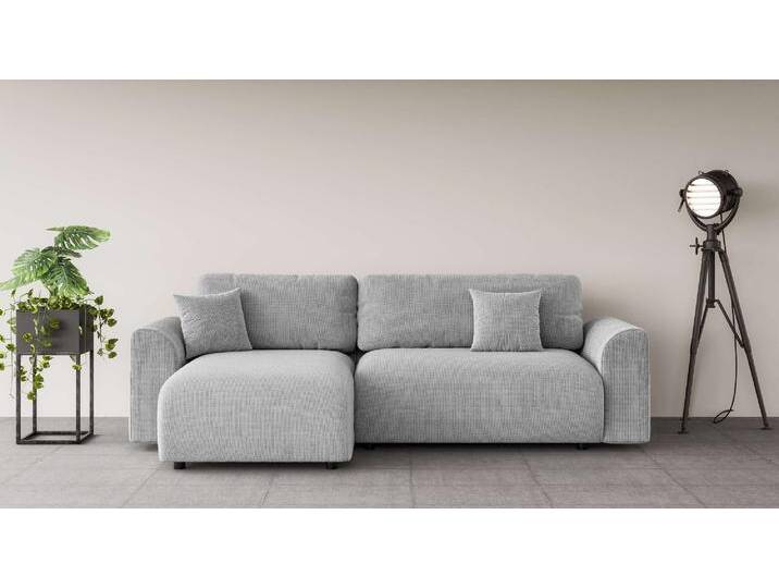 Ecksofa ANDAS VasbySuyal , grau (hellgrau), B:235cm H:80cm T:138cm, 100% Polyester, Sofas, L-Form von andas