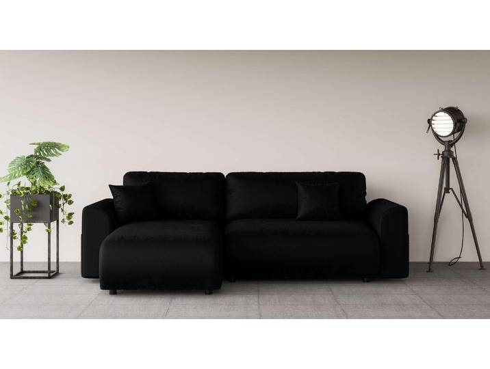 Ecksofa ANDAS VasbySuyal , schwarz, B:235cm H:80cm T:138cm, 100% Polyester, Sofas, L-Form von andas