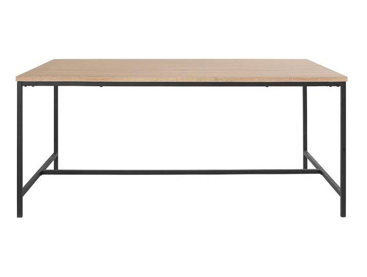 Esstisch ANDAS Vadum , schwarz (eiche, schwarz, schwarz, eiche), B:180cm H:76cm T:90cm, Tische, mit Tischplatte in einer Holzoptik und fühlbare Struktur, Höhe 76 cm von andas