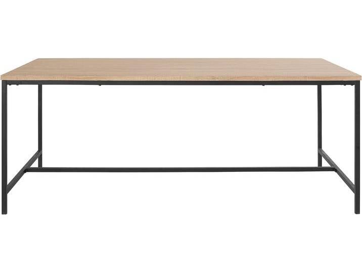 Esstisch ANDAS Vadum , schwarz (eiche, schwarz, schwarz, eiche), B:200cm H:76cm T:100cm, Tische, mit Tischplatte in einer Holzoptik und fühlbare Struktur, Höhe 76 cm von andas