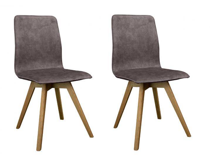 Esszimmerstuhl ANDAS Rania , braun (braun, eiche natur), H:91cm T:55cm, Massivholz, Sperrholz, Stühle, Massivholzgestell, mit Keder von andas