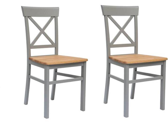 Esszimmerstuhl ANDAS Tatra TOPSELLER , grau (hellgrau), B:40,5cm H:93cm T:50cm, Massivholz, Stühle, Holzstuhl im 2er, 4er oder 6er-Set, Küchenstuhl Landhaus von andas