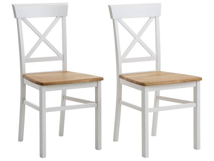 Esszimmerstuhl ANDAS Tatra TOPSELLER , weiß (weiß, eiche), B:40,5cm H:93cm T:50cm, Massivholz, Stühle, Holzstuhl im 2er, 4er oder 6er-Set, Küchenstuhl Landhaus von andas