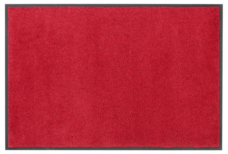 my home Fußmatte Lavea, rechteckig, Höhe: 9 mm, Schmutzfangmatte, Uni-Farben, In- und Outdoor-Teppich, waschbar von my home
