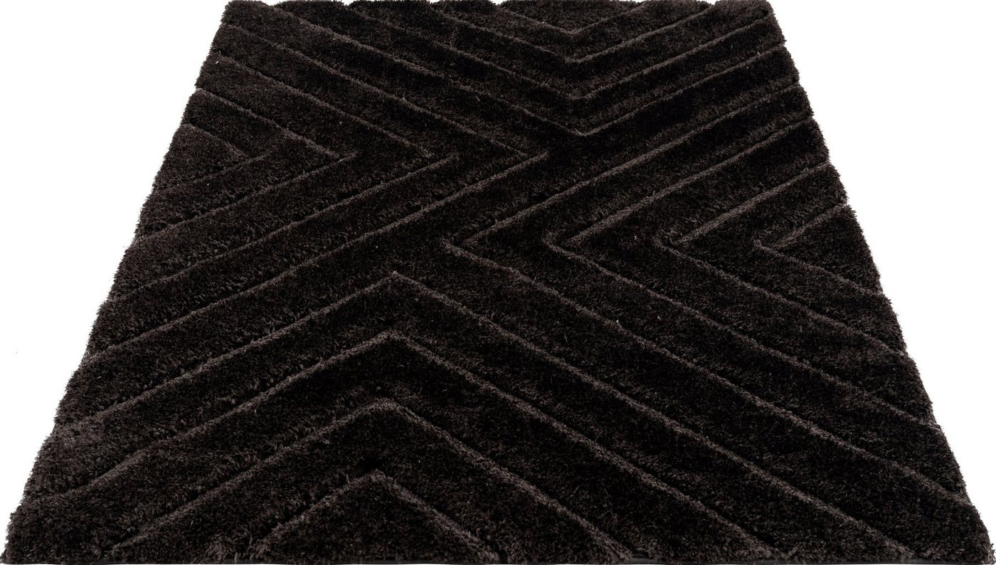 Hochflor-Teppich Fiori, andas, rechteckig, Höhe: 43 mm, Pastellfarben, mit handgearbeitetem Konturenschnitt, Teppich,Hochlor von andas