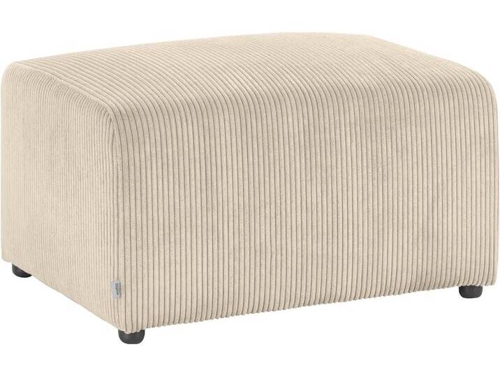 Hocker ANDAS Alesund , beige, B:60cm H:47cm T:80cm, Cord (100% Polyester);Filzoptik (100% Polyester), Hocker, als Einzelteil oder Teil des Modulsofas von andas