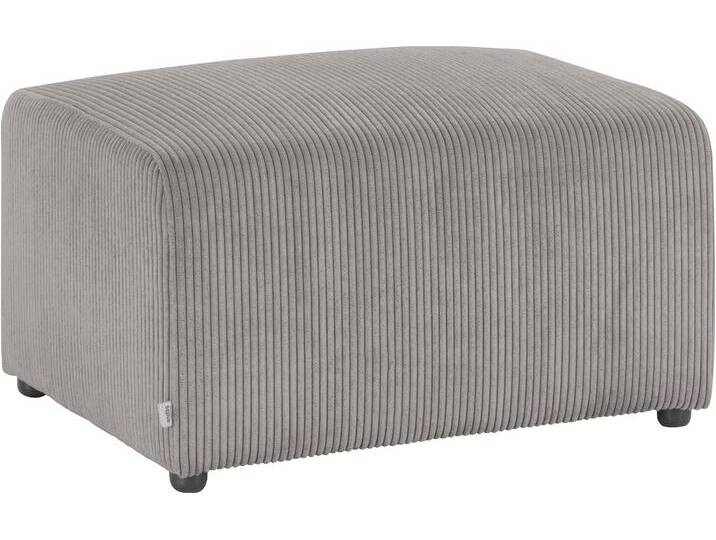 Hocker ANDAS Alesund , grau (hellgrau), B:60cm H:47cm T:80cm, Cord (100% Polyester);Filzoptik (100% Polyester), Hocker, als Einzelteil oder Teil des Modulsofas von andas