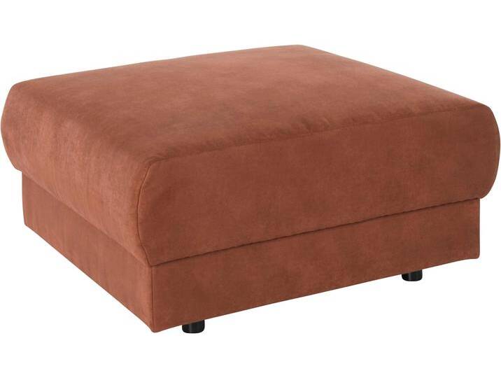 Hocker, Luxus-Microfaser Lederoptik, Cognac, 92×44×85 cm, Gepolstert, Modern, andas von andas