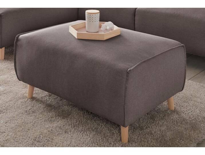 Hocker, Grau, 97x66 cm, Struktur Polyester, Mit Keder, Skandinavisch, andas von andas