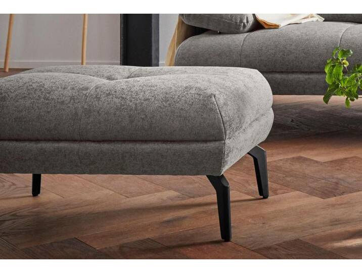 Hocker ANDAS Stenlille , grau, B:80cm H:42cm T:55cm, Struktur grob (100% Polyester);Struktur weich (100% Polyester);100% NaturLEDER, Hocker, in 3 Bezugsarten, Design by Morten Georgsen von andas
