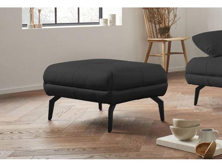 Hocker ANDAS Stenlille , schwarz, B:80cm H:42cm T:55cm, Struktur grob (100% Polyester);Struktur weich (100% Polyester);100% NaturLEDER, Hocker, in 3 Bezugsarten, Design by Morten Georgsen von andas