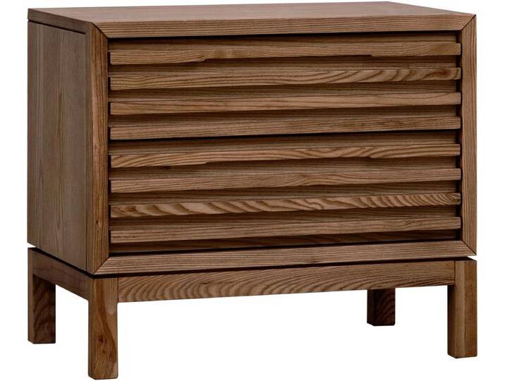 Nachttisch ANDAS Tanner Nachttisch aus Eschenholz mit zwei Schubladen , braun, braun, braun, B:61cm H:53cm T:41cm, Tische von andas