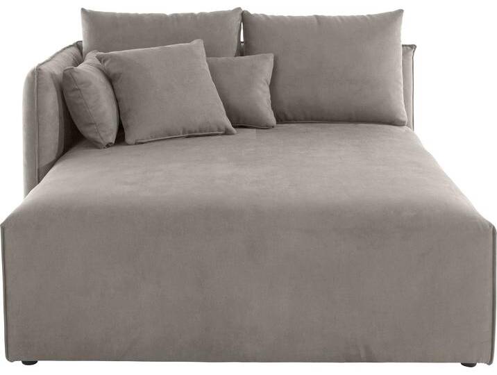 Ottomane ANDAS Nöre , grau (hellgrau), B:138cm H:86cm T:168cm, 100% Polyester, Sofas, Lounge-Modul - zum eigenen Zusammenstellen, Breite 138cm, Tiefe 168cm von andas