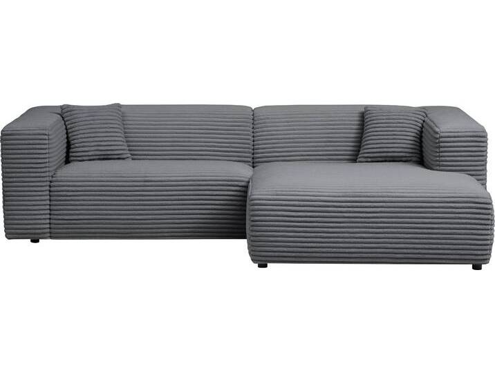 Polsterecke ANDAS BAKELS, Ecksofa-Set mit Hocker, L-Form mit Schlaffunktion , grau (anthrazit), B:267cm H:66cm T:163cm, Sofas, Ecksofa-Set (incl. Hocker) im trendigen Megacord von andas