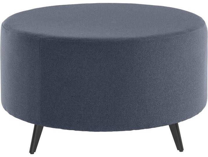 Polsterhocker ANDAS Hulby , blau (dunkelblau), B:80 H:47 T:80, 100% Polyester, Hocker, passend zur Hulby -Recamiere von andas