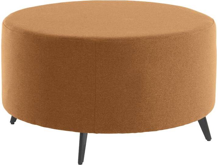 Polsterhocker ANDAS Hulby , rosa (kupfer), B:80cm H:47cm T:80cm, 100% Polyester, Hocker, passend zur Hulby -Recamiere von andas