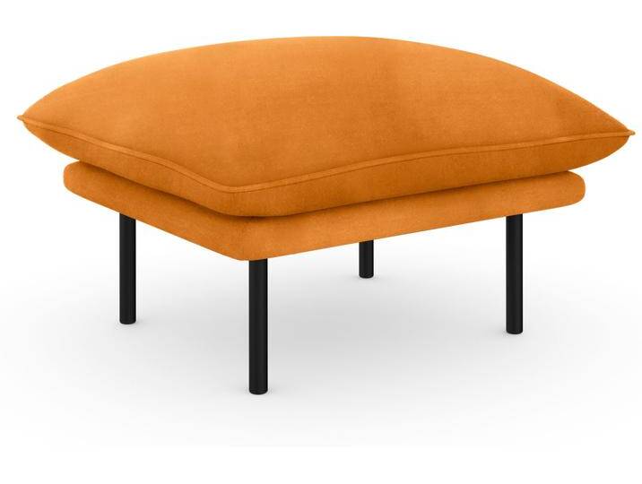 Polsterhocker, Struktur, Gold, 70×43×65 cm, Kissenoptik, Modern, andas von andas