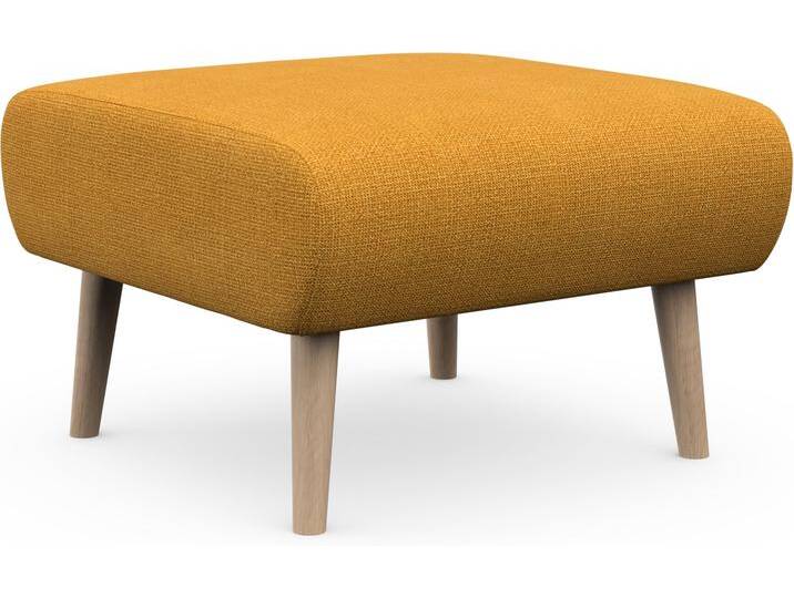 Polsterhocker ANDAS Swift , gelb (curcuma), B:75cm H:44cm T:68cm, 100% Polyester, Hocker, passend zur Serie Swift , B/T/H: 75/68/44 cm von andas