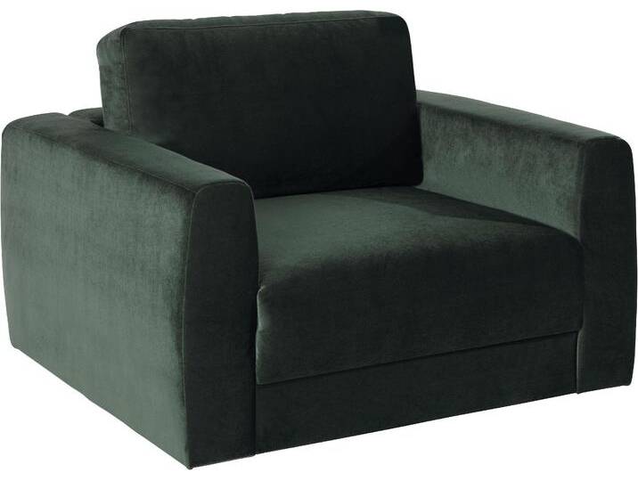 Sessel ANDAS Hobro Loungesessel , grün, B:109cm H:60cm T:102cm, Luxus-Microfaser Lederoptik (100% Polyester), Struktur grob (100% Polyester), Samtoptik (100% Polyester), Sessel, Polstersessel, in 3 Bezugsqualitäten in vielen Farben, Design by Morten Georgsen von andas