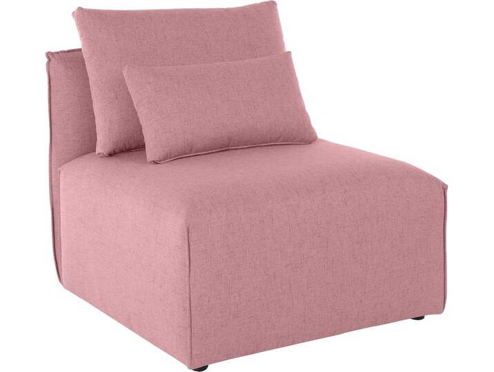 Sessel ANDAS Nöre , rosa (rosé), B:82cm H:74cm T:90cm, Samtoptik (100% Polyester);Struktur (100% Polypropylene);Webstoff (100% Polyester);Struktur fein (100% Polyester);Luxus-Microfaser Lederoptik (100% Polyester);Baumwoll-/Leinenmix (60% Baumwolle/40% Leinen), Sessel, Polstersessel, Modul - zum Zusammenstellen; in vielen Bezugsqualitäten und Farben von andas