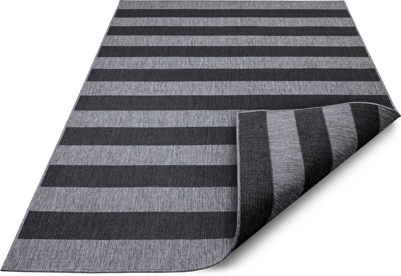 Teppich Alan, andas, rechteckig, Höhe: 5 mm, Wendeteppich, Streifen, Scandi, wetterfest, In- und Outdoor geeignet von andas