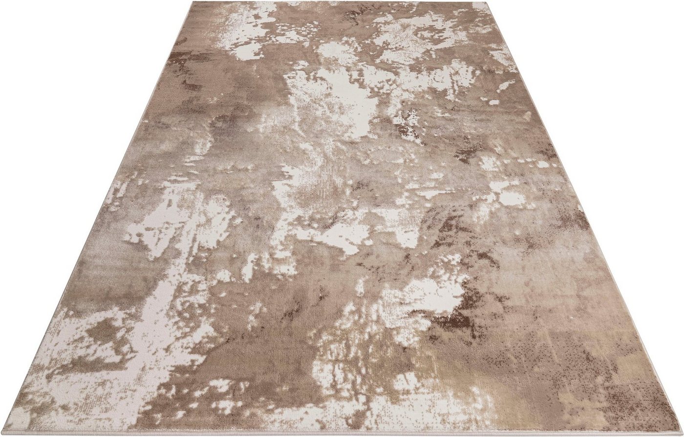 Teppich Auri, andas, rechteckig, Höhe: 12 mm, Vintage, Kurzflor, pflegeleicht, Hoch-Tief-Struktur, Marmor-Design von andas