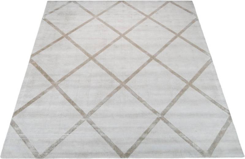 Teppich Blerina, andas, rechteckig, Höhe: 13 mm, elegant glänzender Kurzflorteppich in Seiden-Optik von andas