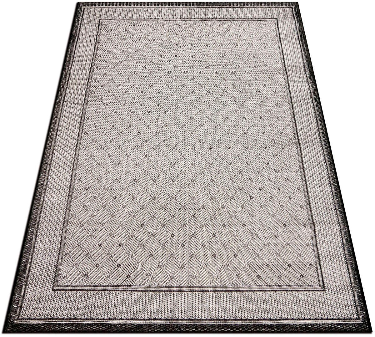 Teppich Faberg, andas, rechteckig, Höhe: 5 mm, Flachgewebe, Sisal-Optik, mit Bordüre, pflegeleicht, Scandi von andas
