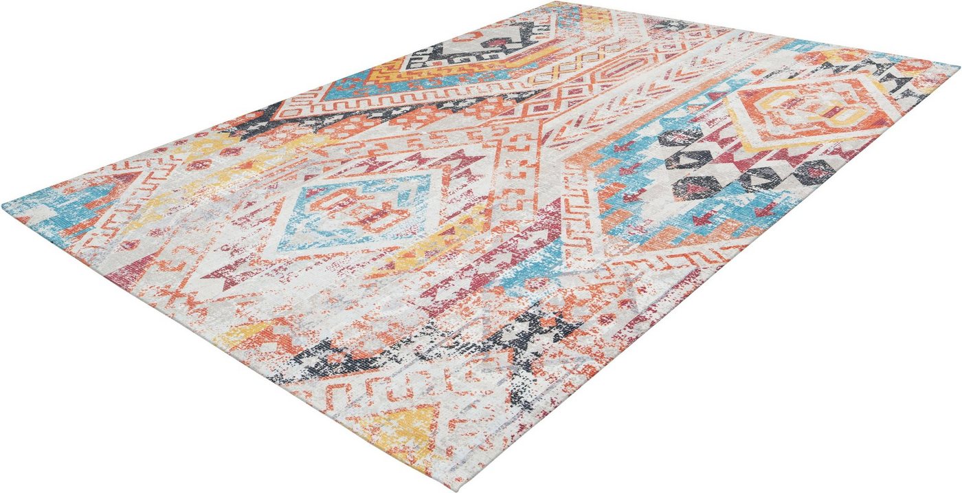 Teppich Ruben, andas, rechteckig, Höhe: 10 mm, Vintage, dezenter Glanz, flacher Teppich, bunt, weich von andas