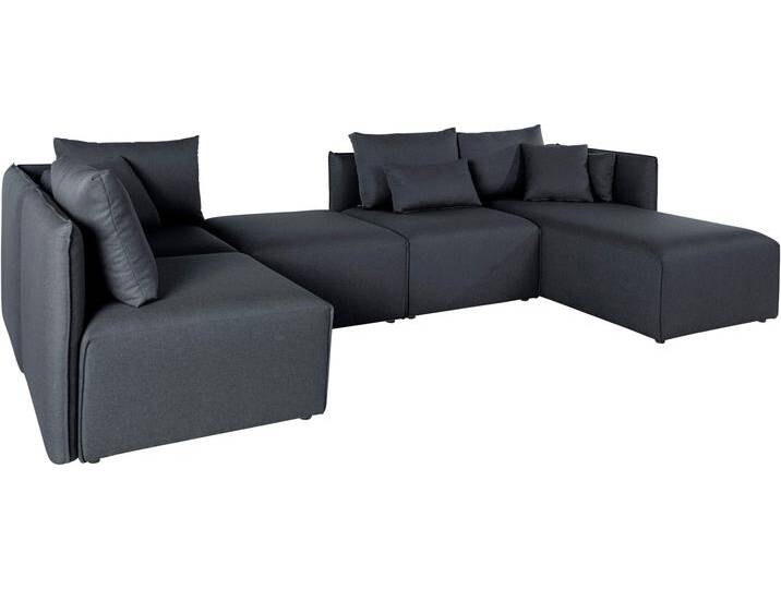 Wohnlandschaft ANDAS Nöre U-Form , grau (anthrazit), B:340cm H:74cm T:172cm, Struktur fein (100% Polyester), Struktur (100% Polypropylene), Webstoff (100% Polyester), Samtoptik (100% Polyester), Luxus-Microfaser Lederoptik (100% Polyester), Baumwoll-/Leinenmix (60% Baumwolle/40% Leinen), Sofas, 5 Teile, in vielen Bezugsqualitäten und Farben s. auch Nöre von andas